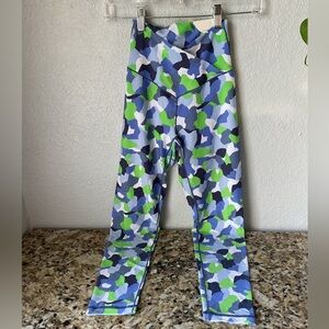 Aerie Blue and Green Camouflage Leggings NWT